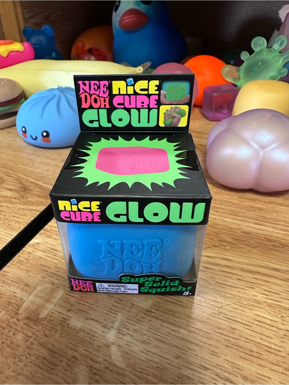 Authentic NeeDoh Nice Cube Glow  – Blue